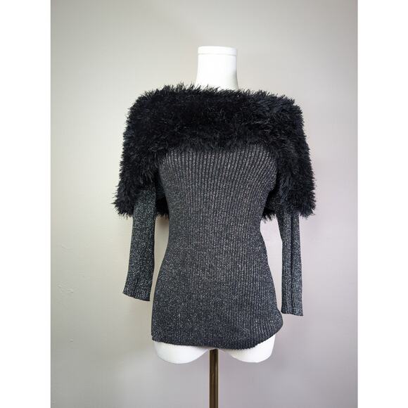 other Sweaters - Vintage Fuzzy Sparkle Sweater